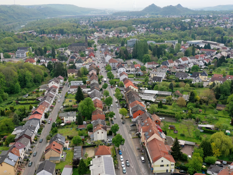 Drohnenaufnahme von Wadgassen